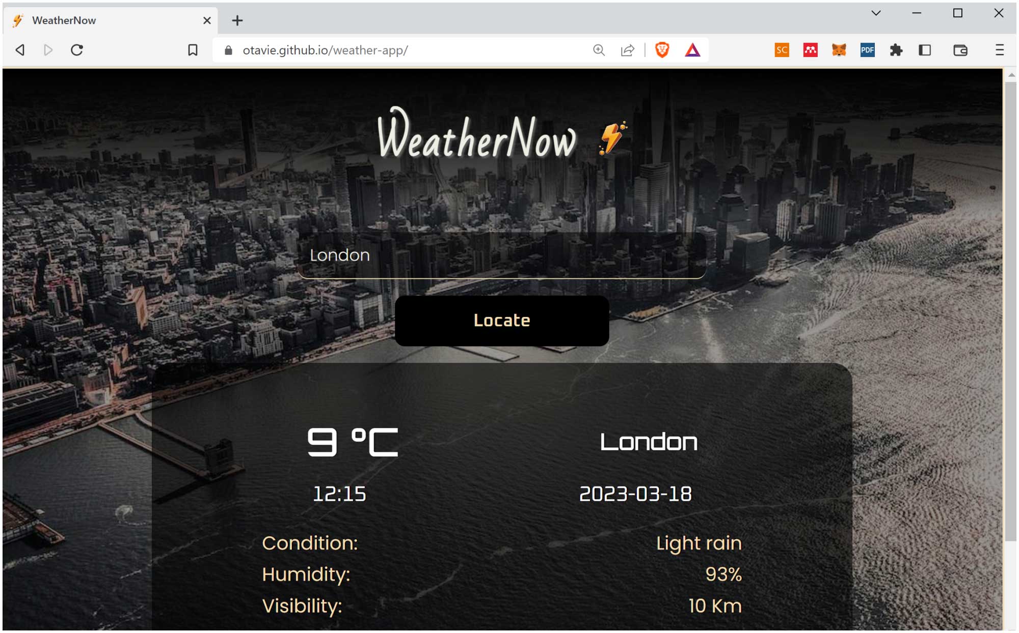 Weather App Desktop